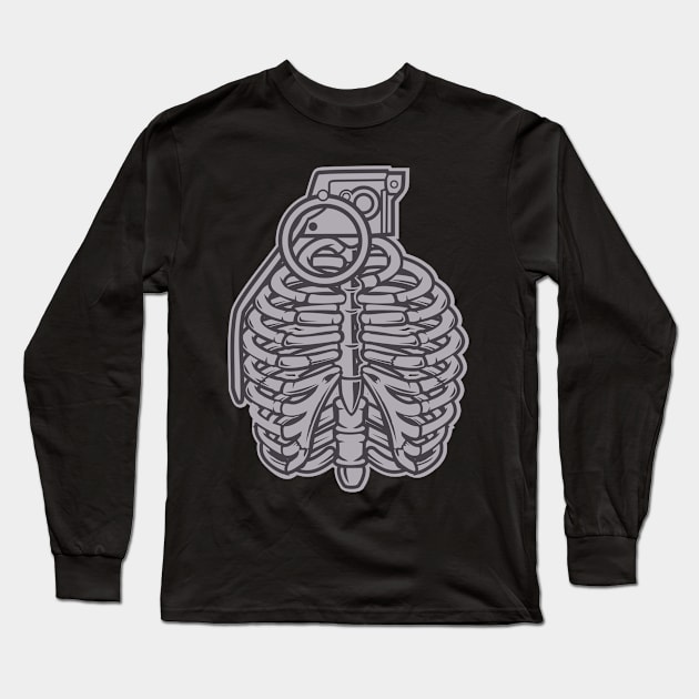 Grenade Ribcage Long Sleeve T-Shirt by PaunLiviu